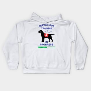 Black Lab Service Dog in Training Kids Hoodie